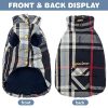 Plaid Dog Winter Jacket - Windproof Dog Clothes Warm Pet Coats for Cold Weather, for Small Medium Large Dogs - Image 4