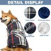 Plaid Dog Winter Jacket - Windproof Dog Clothes Warm Pet Coats for Cold Weather, for Small Medium Large Dogs - Image 6